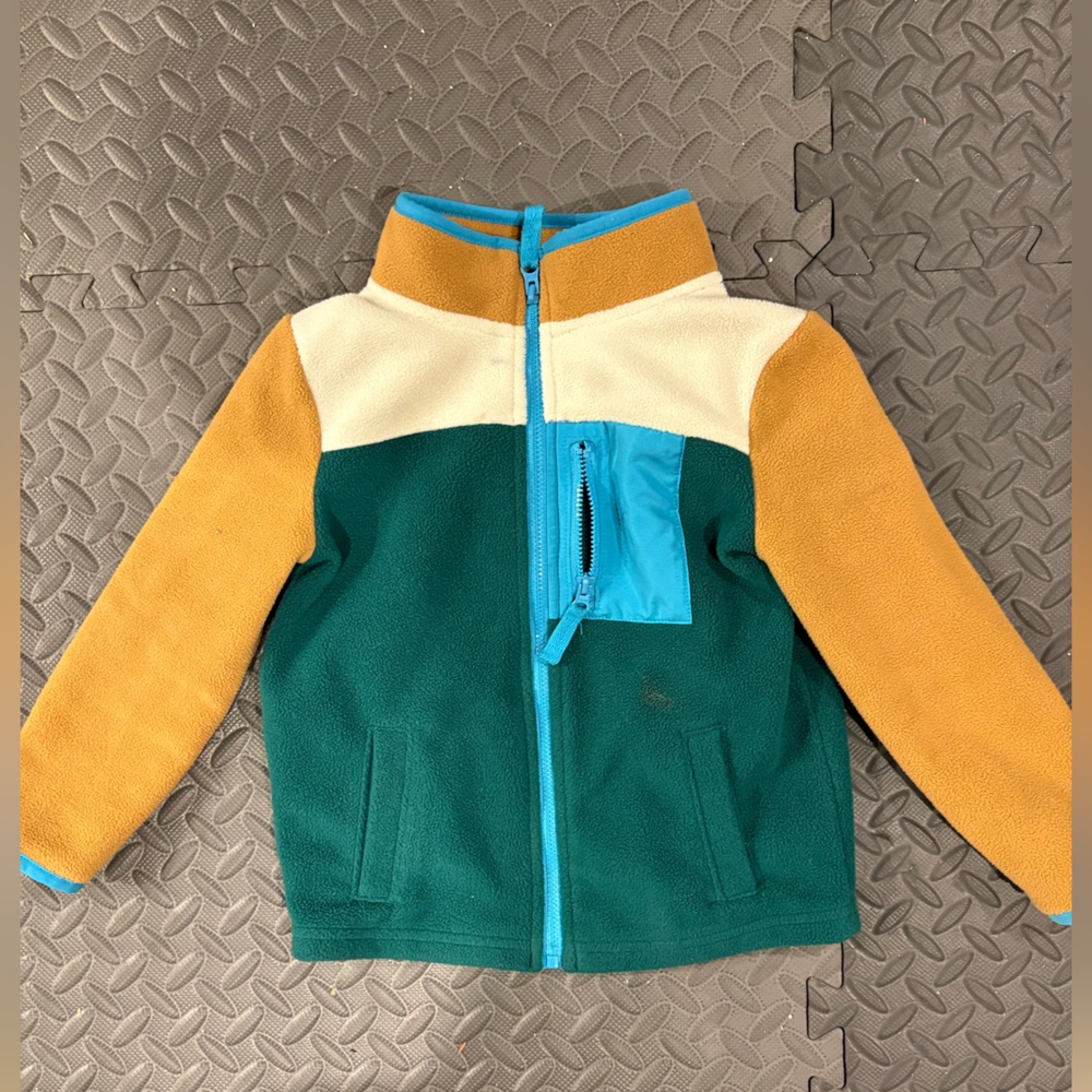 Jumping Beans Kids Jacket with Green, Blue, and Tan